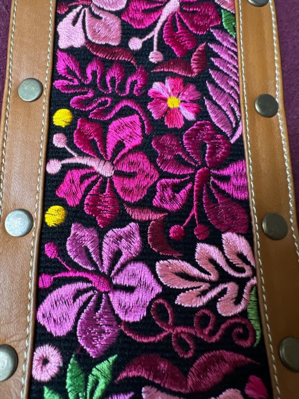 Lema Aparina Embroidered Suede Purse - Picture 5 of 13